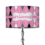 Argyle 12" Drum Lamp Shade - Fabric (Personalized)