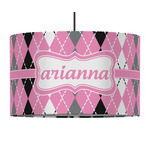 Argyle 12" Drum Pendant Lamp - Fabric (Personalized)