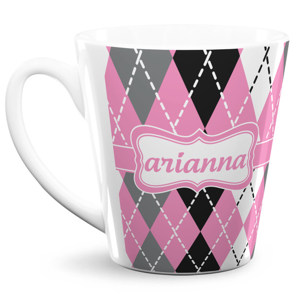 Custom Argyle 12 Oz Latte Mug (Personalized)