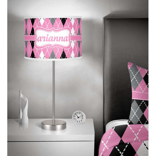 Argyle 13 inch drum lamp shade - in room
