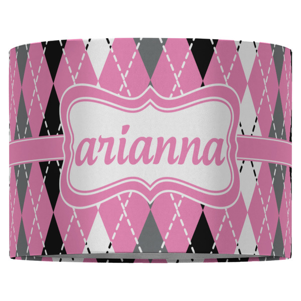 Argyle 16" Drum Lampshade - FRONT (Fabric)