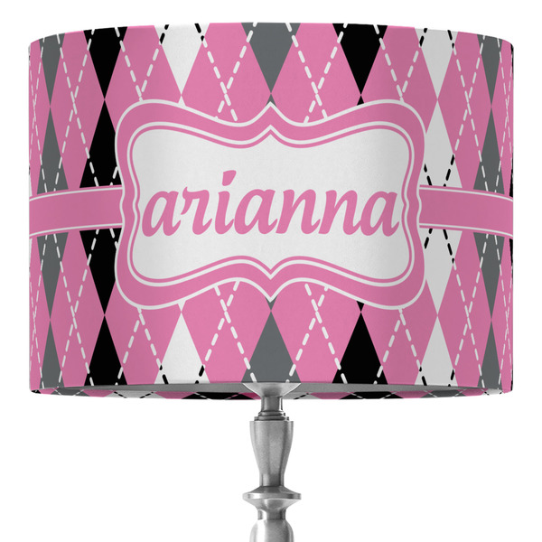 Custom Argyle 16" Drum Lamp Shade - Fabric (Personalized)