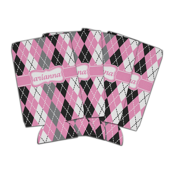 Custom Argyle Can Cooler (16 oz) - Set of 4 (Personalized)