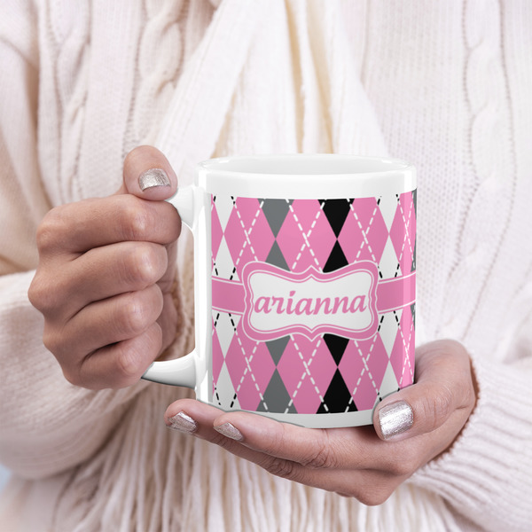 Argyle 20oz Coffee Mug - LIFESTYLE