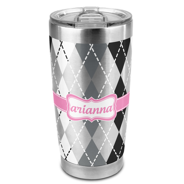 Custom Argyle 20oz Stainless Steel Double Wall Tumbler - Full Print (Personalized)