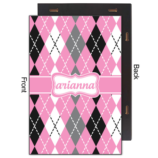 Argyle 20x30 Wood Print - Front & Back View