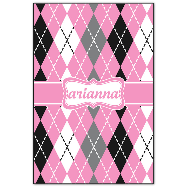 Custom Argyle Wood Print - 20x30 (Personalized)