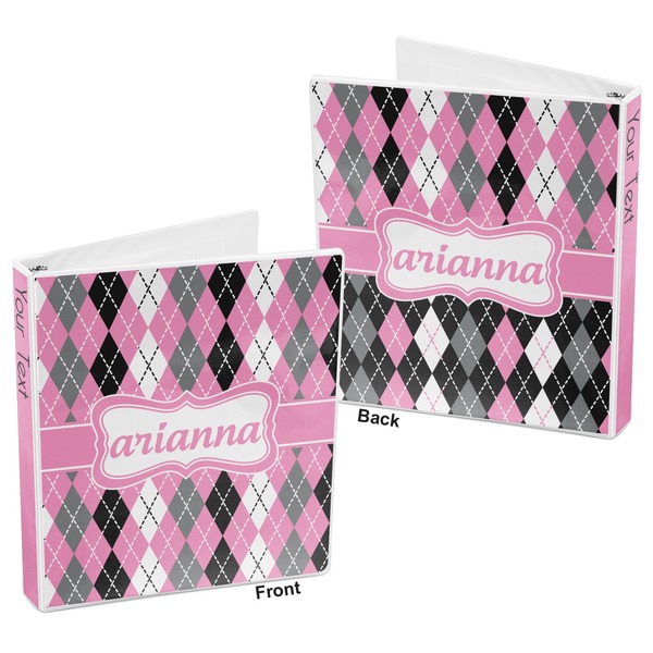 Argyle 3-Ring Binder Front and Back
