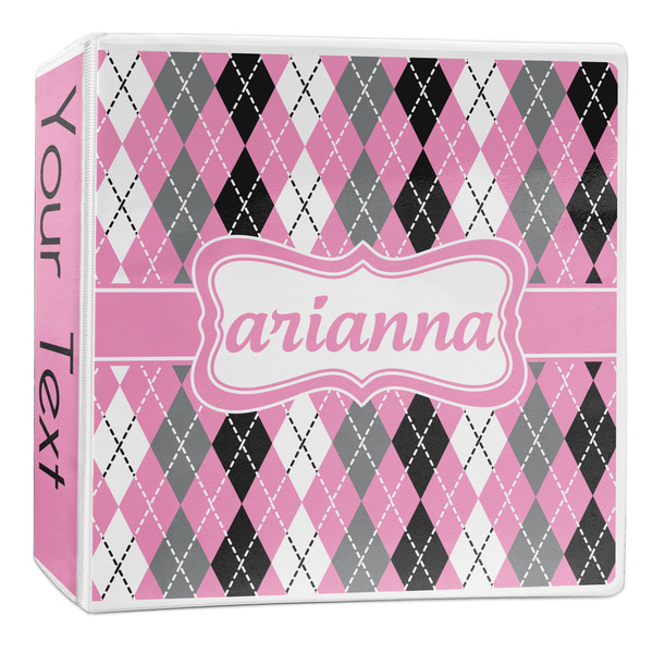 Custom Argyle 3-Ring Binder - 2 inch (Personalized)