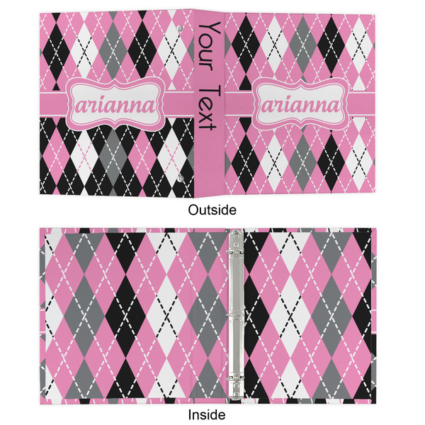 Argyle 3 Ring Binders - Full Wrap - 1" - APPROVAL