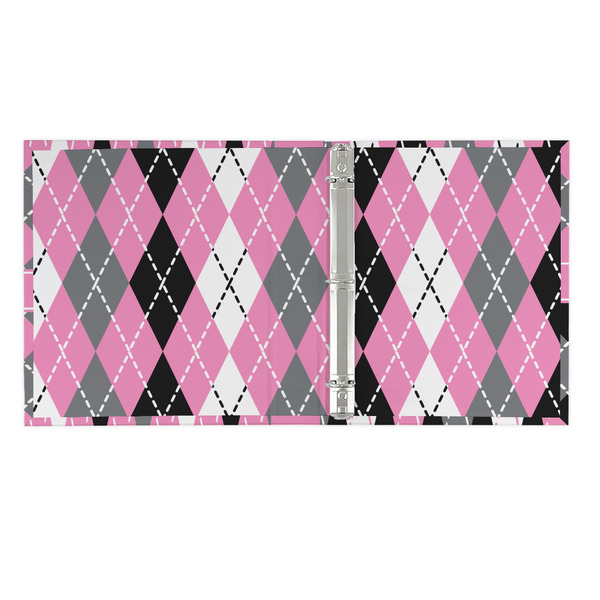 Argyle 3 Ring Binders - Full Wrap - 1" - OPEN INSIDE