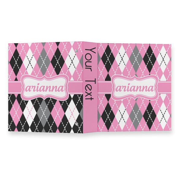Argyle 3 Ring Binders - Full Wrap - 1" - OPEN OUTSIDE