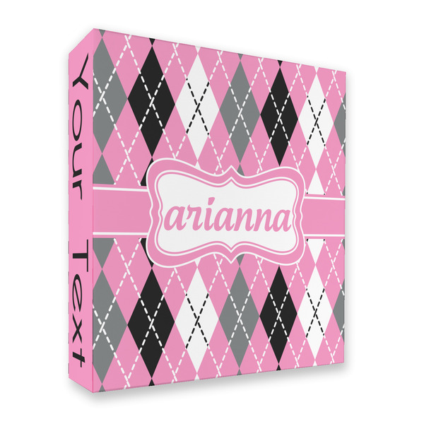 Custom Argyle 3 Ring Binder - Full Wrap - 2" (Personalized)
