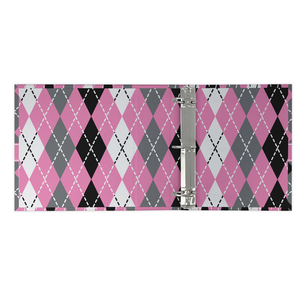 Argyle 3 Ring Binders - Full Wrap - 2" - OPEN INSIDE