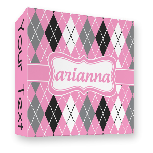 Custom Argyle 3 Ring Binder - Full Wrap - 3" (Personalized)