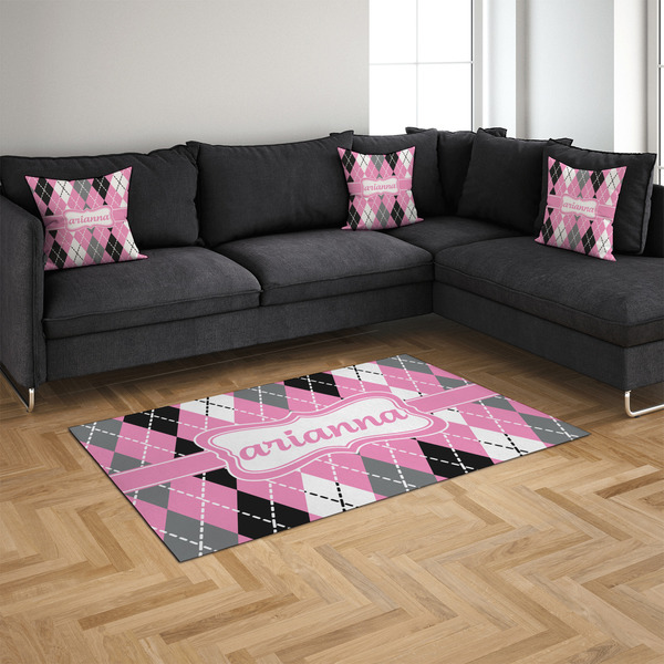 Argyle 4'x6' Indoor Area Rugs - IN CONTEXT