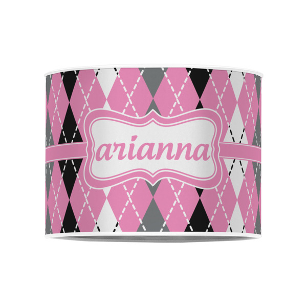 Argyle 8" Drum Lampshade - FRONT (Poly Film)