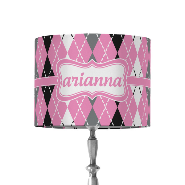 Custom Argyle 8" Drum Lamp Shade - Fabric (Personalized)