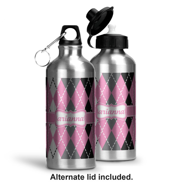 Argyle Aluminum Water Bottle - Alternate lid options