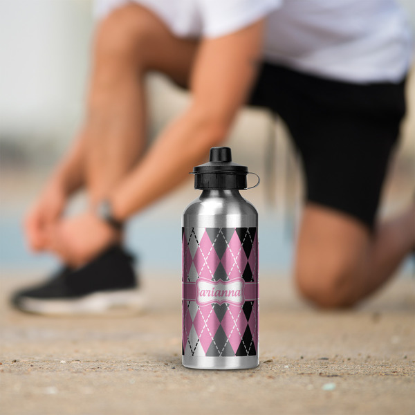 Argyle Aluminum Water Bottle - Silver LIFESTYLE