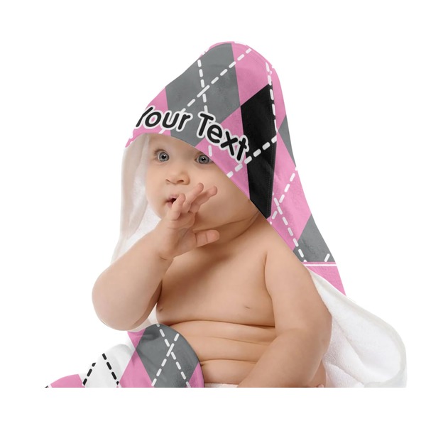Argyle Baby Hooded Towel on Child
