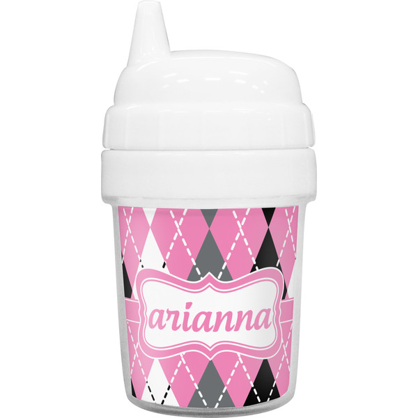 Custom Argyle Baby Sippy Cup (Personalized)