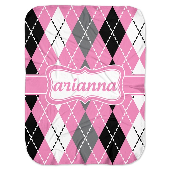 Custom Argyle Baby Swaddling Blanket (Personalized)