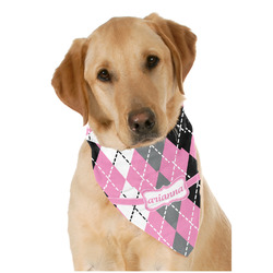 Argyle Dog Bandana Scarf w/ Name or Text