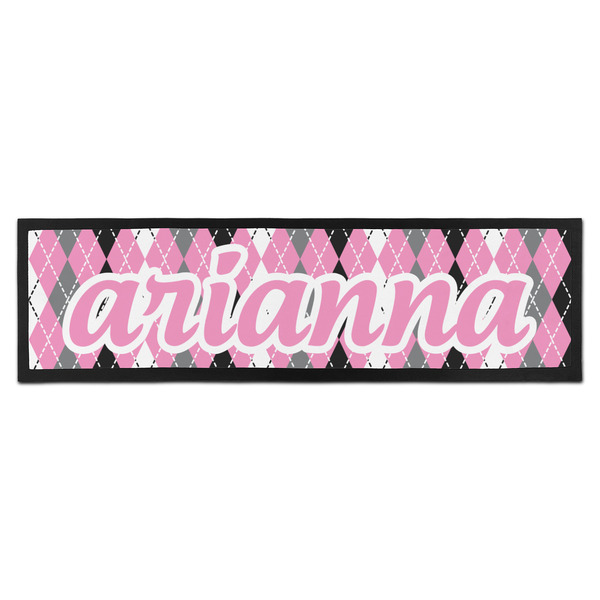 Custom Argyle Bar Mat - Large (Personalized)