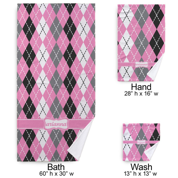 Argyle Bath Towel Sets - 3-piece - Approval