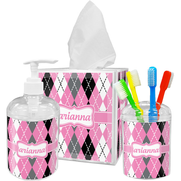 Argyle Bathroom Accessories Set (Personalized)