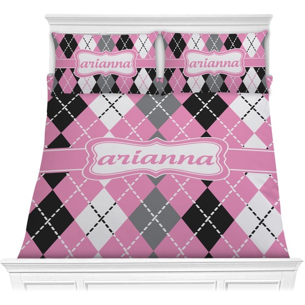 Custom Argyle Comforter Set - Full / Queen (Personalized)