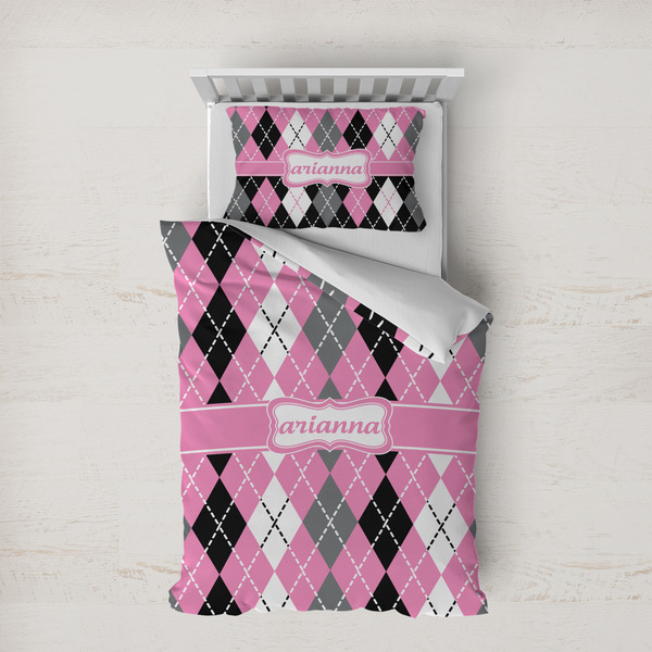 Custom Argyle Duvet Cover Set - Twin XL (Personalized)