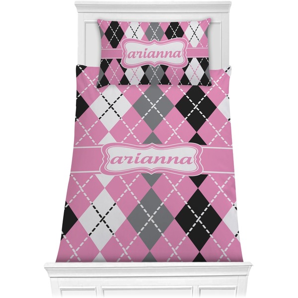 Custom Argyle Comforter Set - Twin (Personalized)