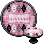 Argyle Cabinet Knob (Black) (Personalized)
