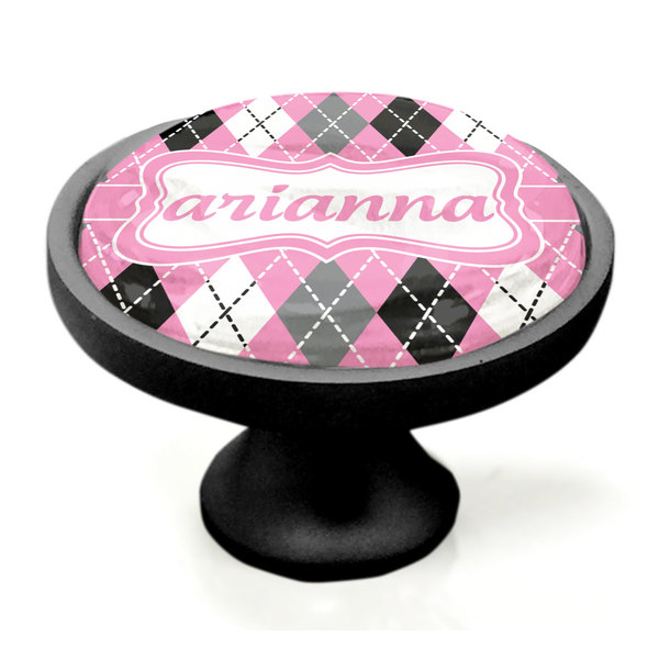 Argyle Black Custom Cabinet Knob (Side)