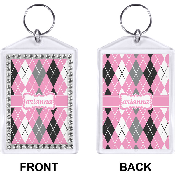 Argyle Bling Keychain (Front + Back)
