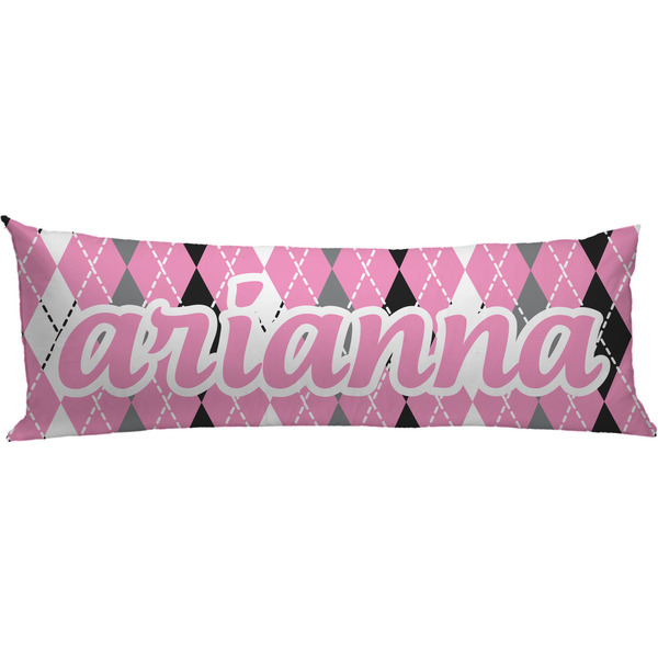 Custom Argyle Body Pillow Case (Personalized)