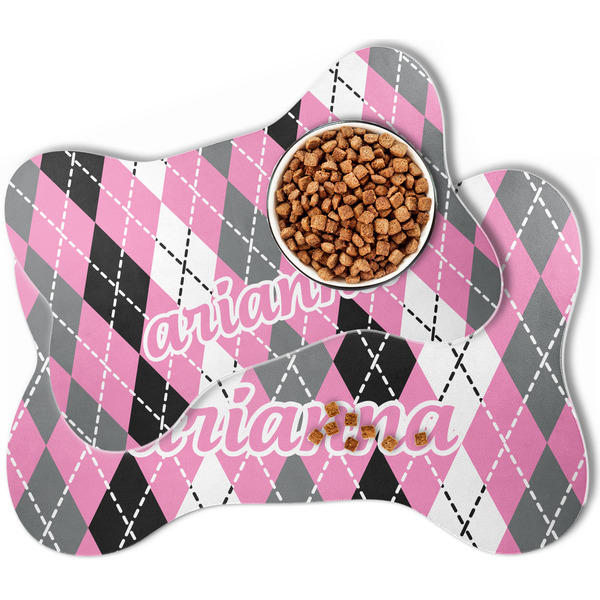 Argyle Bone Shaped Dog Mats - MAIN