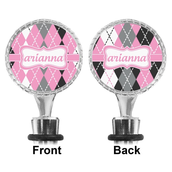 Argyle Bottle Stopper - Front and Back