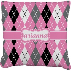 Argyle Faux-Linen Throw Pillow 16" (Personalized)