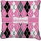 Argyle Faux-Linen Throw Pillow 18" (Personalized)