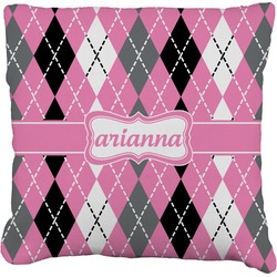 Argyle Faux-Linen Throw Pillow 26" (Personalized)
