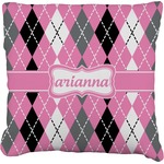 Argyle Faux-Linen Throw Pillow (Personalized)