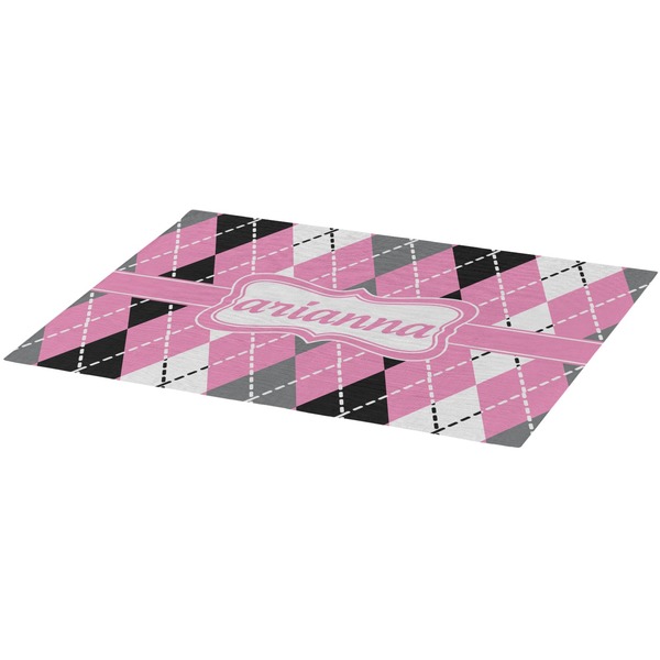 Argyle Burlap Placemat (Angle View)