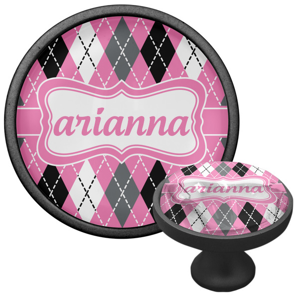 Argyle Cabinet Knob - Black - Multi Angle