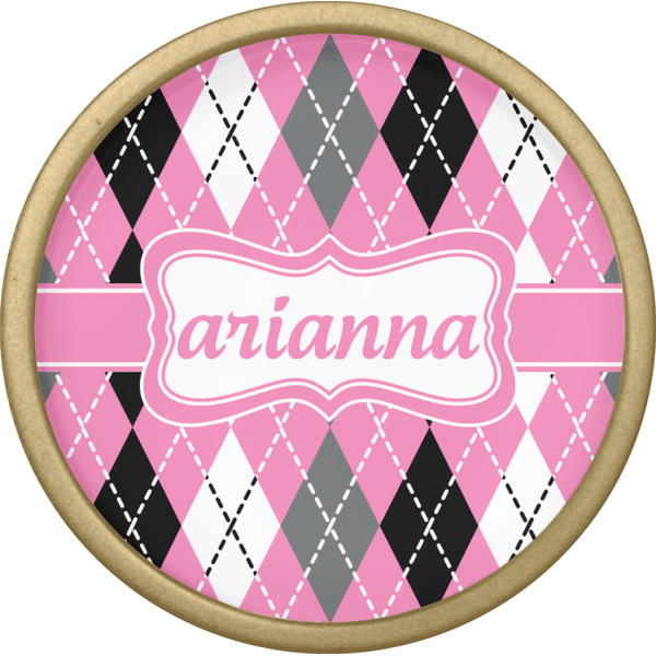 Argyle Cabinet Knob - Gold - Front