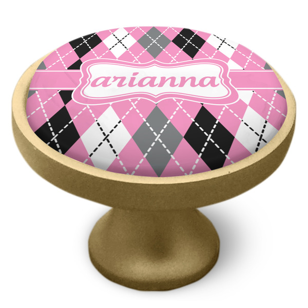 Argyle Cabinet Knob - Gold - Side