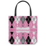Argyle Canvas Tote Bag - Small - 13"x13" (Personalized)
