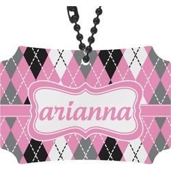 Argyle Rear View Mirror Ornament (Personalized)